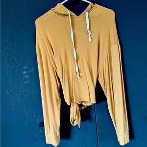 Elan tie back lightweight gold sweatshirt - size M